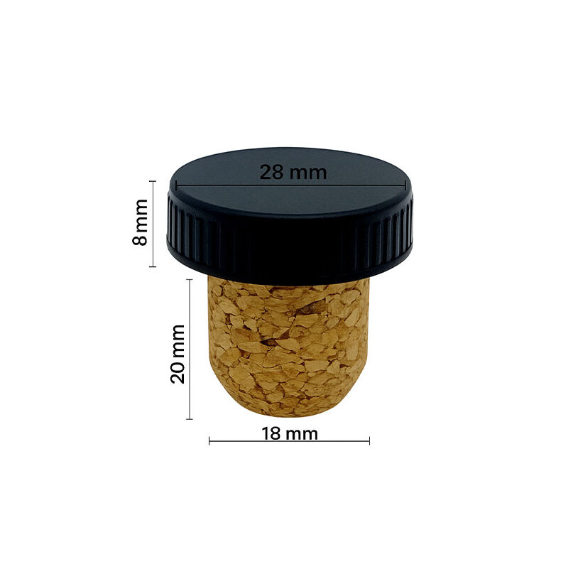 Dop pluta-plastic-negru