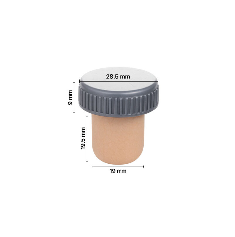 Dop plastic-cognac-argintiu