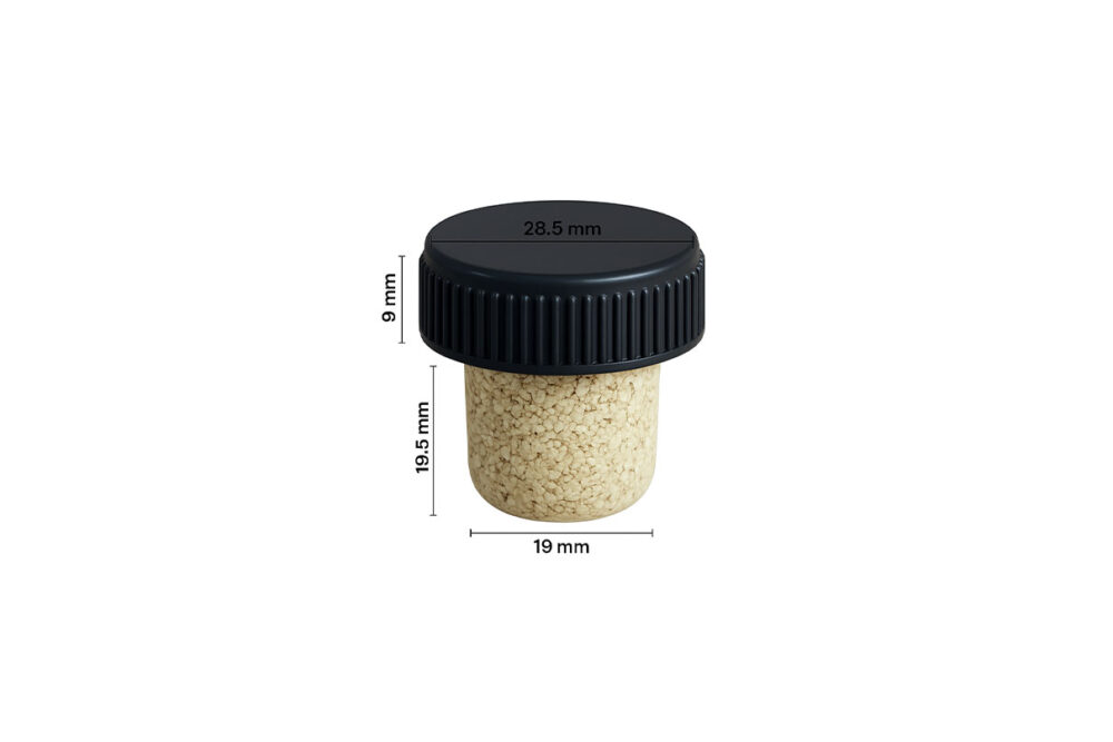 Dop pluta-plastic-negru - imagine 1