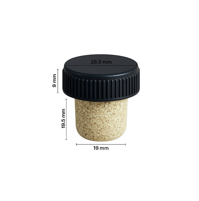 Dop pluta-plastic-negru