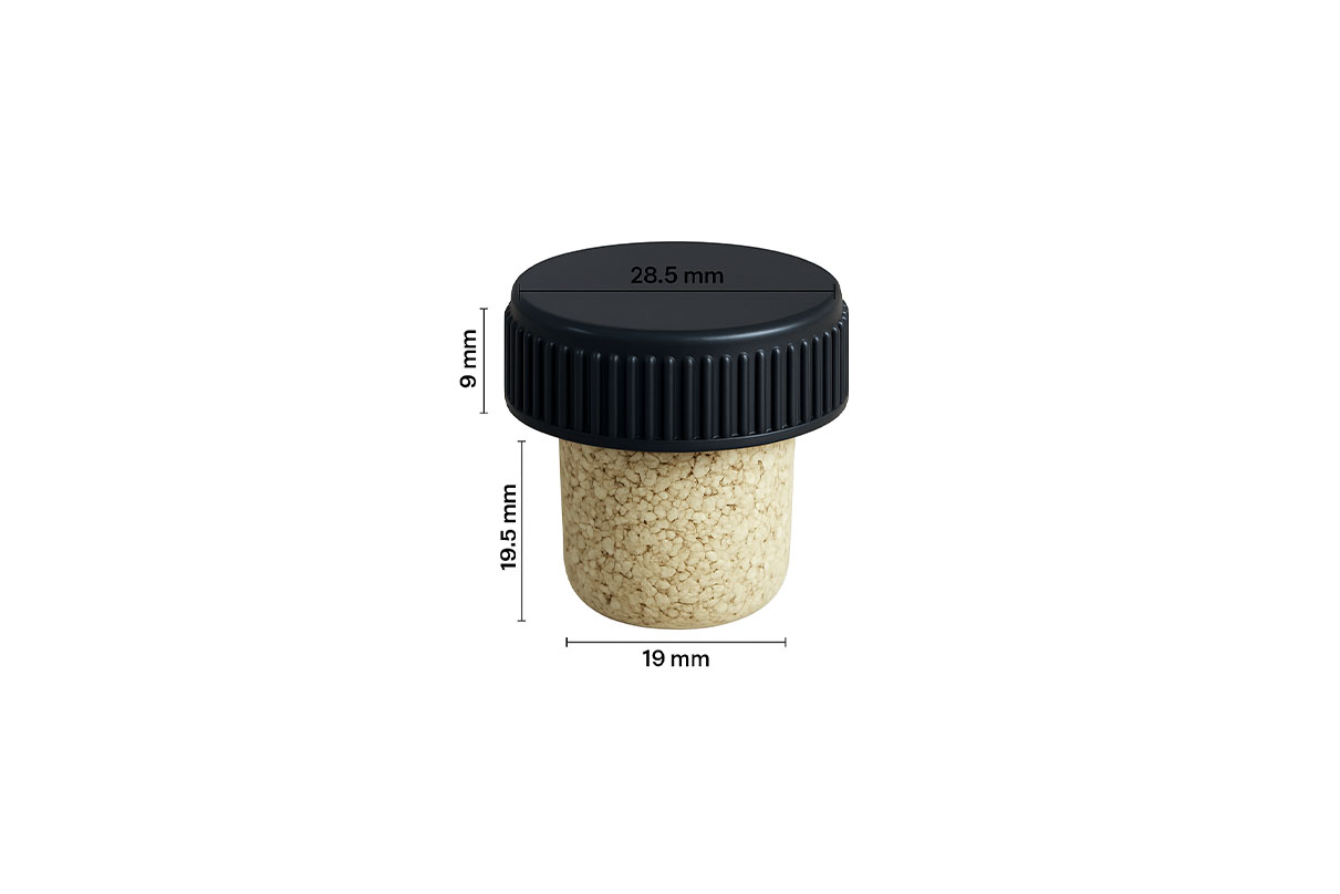 Dop pluta-plastic-negru - imagine 1