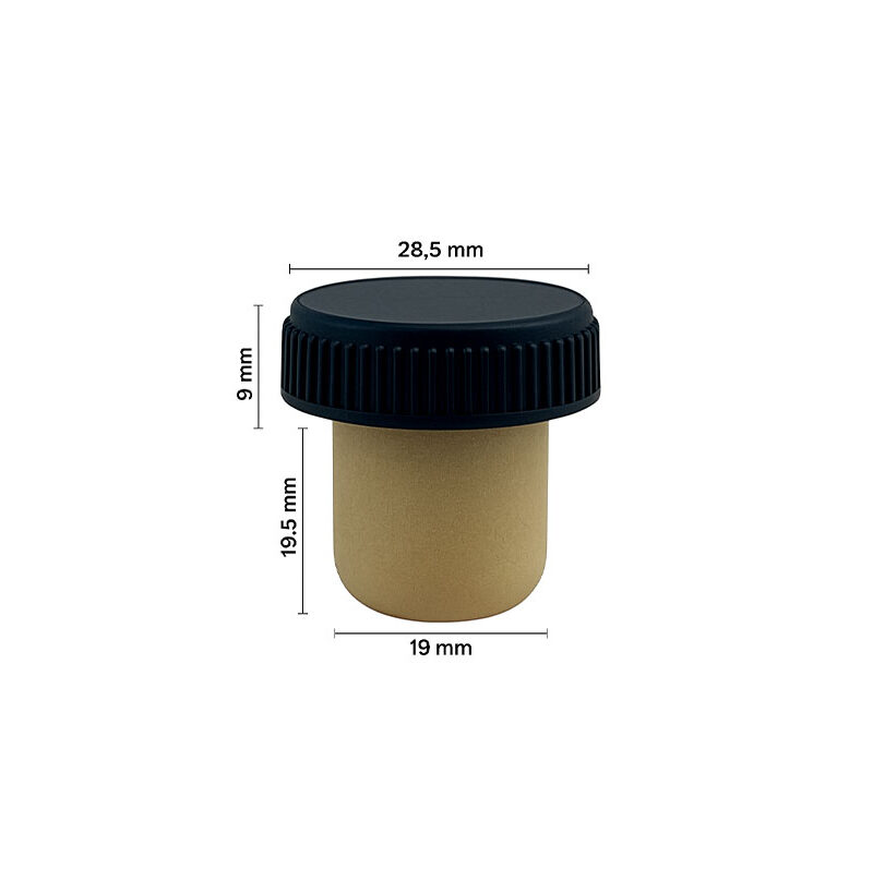 Dop plastic-cognac-negru