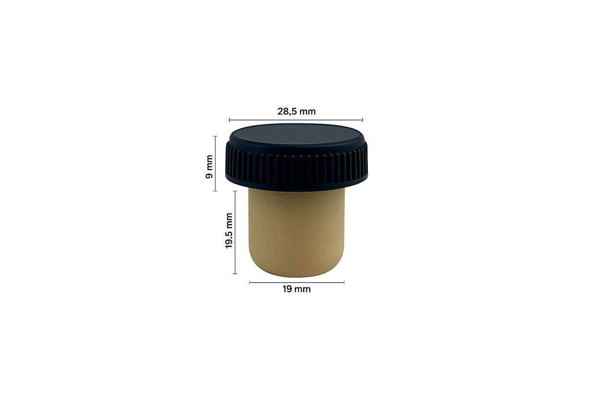 Dop plastic-cognac-negru - imagine 1